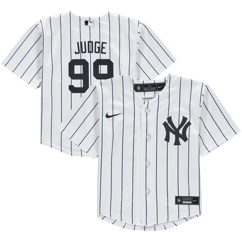 2020 MLB Infant New York Yankees #99 Aaron Judge Nike White Home 2020 Replica Player Jersey 1